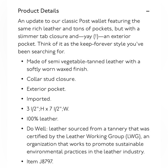 Never used - Madewell Cognac Leather Snap-Closure Long Wallet - Picture 4 of 4